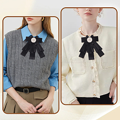 Spille con strass in raso bowknot&nbsp;JEWB-WH0020-045
