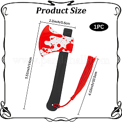 1 marcapáginas acrílico con forma de sangre y borla.&nbsp;AJEW-CP0009-57B