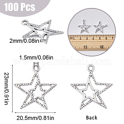 100 pièces pendentifs en alliage de style tibétain&nbsp;FIND-SC0006-78