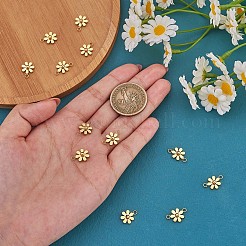10 Stück 430 Edelstahl kleine Blumenverbinder-Anhänger&nbsp;JX237B