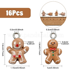 16pcs 2 Arten Weihnachtsthema-undurchsichtige Harzanhänger&nbsp;RESI-YW0005-25