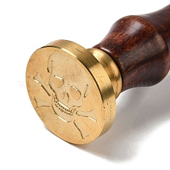 Retro Wachssiegel Holzstempel&nbsp;PH-TOOL-WH0070-05