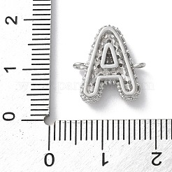 Messing Micro Pave Buchstabenglieder mit Zirkonia&nbsp;X-KK-I717-04A-P