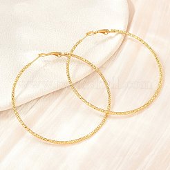 Orecchini a cerchio grandi in acciaio inossidabile 304 con perni in acciaio inossidabile chirurgico 316 per donna&nbsp;SA-CBAB549-01G