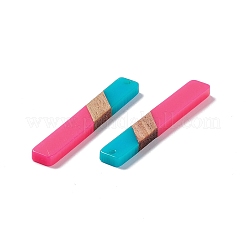 Gros pendentifs en résine opaque et bois de noyer&nbsp;RESI-M027-11B