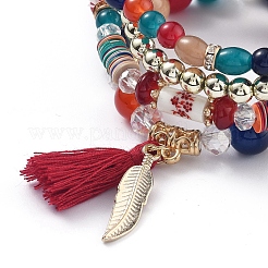 Mehrschichtige Stretch-Armbänder-Sets&nbsp;BJEW-SZ0001-010B