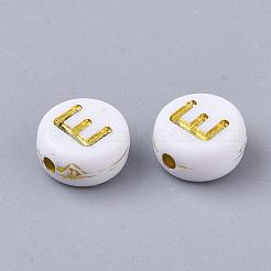 Perline acrilico placcato&nbsp;X-PACR-R242-01E