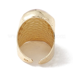 Bague de manchette ouverte ovale irrégulière en pierres précieuses&nbsp;RJEW-I082-11G