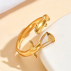 Anillos abiertos de puño esmaltados de acero inoxidable 304&nbsp;WG9DB1B-01