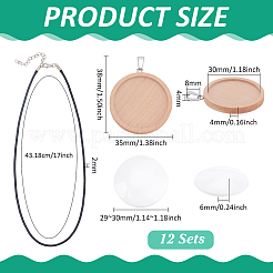 Kit fai da te per realizzare collane con ciondoli in cordino di legno e similpelle&nbsp;DIY-PH0031-61A