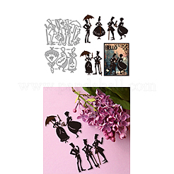Stanzschablonen aus Karbonstahl im Retro-Stil „Gentleman & Lady“&nbsp;DIY-WH0309-3072