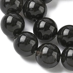 Chapelets de perles d'obsidienne de glace naturelle&nbsp;G-P590-A02-12mm-01