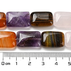 Natürliche Amethyst- und Rosenquarz- und rote Achat- und grüne Aventurin- und Tigerauge-Perlenstränge&nbsp;G-T121-24