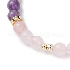 Stretch-Armbänder aus natürlichem Amethyst&nbsp;BJEW-JB12229-02