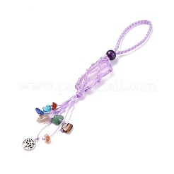 Decorazioni pendenti in macramè con cordino di nylon intrecciato&nbsp;AJEW-JB01126