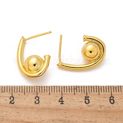 Clous d'oreilles en laiton&nbsp;EJEW-Q015-11G