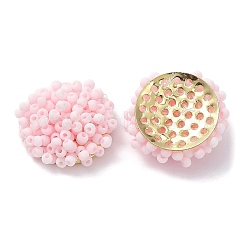 Cabochon con perline di semi di vetro&nbsp;FIND-G058-02J