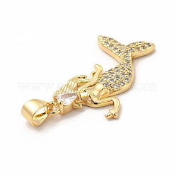 Rack de latón chapado colgantes de óxido de circonio cúbico&nbsp;KK-G456-16G