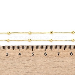 Collar de cadena satélite de latón para mujer.&nbsp;X-NJEW-P265-05G