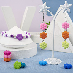 48 pz perline in silicone ecologico per uso alimentare con fiori in 12 colori&nbsp;SIL-TA0001-50
