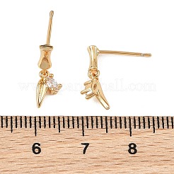 Shegrace Messing-Ohrstecker mit Mikropavé-Zirkonia&nbsp;XGRQ4N987-713G