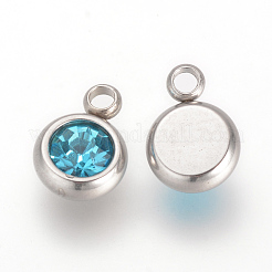 201 Edelstahl-Strass-Anhänger&nbsp;STAS-S068-12