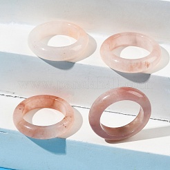 Natürliche xinjiang goldene seide jade finger ringe für frauen&nbsp;RJEW-G360-01A