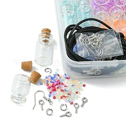 DIY Wunschflaschen-Ohrring-Halsketten-Herstellungsset&nbsp;DIY-FS0005-52