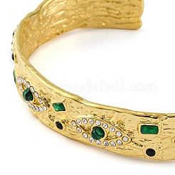 Manschettenarmbänder aus natürlichem Malachit aus Edelstahl 304&nbsp;BJEW-U009-01G-01