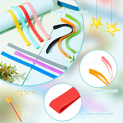 Ahademaker 10 pz 10 colori fascette in silicone per l'imballaggio&nbsp;AJEW-GA0004-71