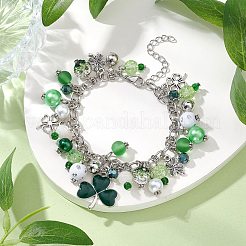 Kettenarmbänder aus Legierung mit mehreren Charms&nbsp;BJEW-JB11201