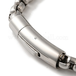 Bracciali a catena a maglie quadrate in acciaio inossidabile chirurgico 316 anti-ossidazione&nbsp;BJEW-Q349-01P