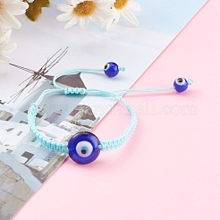 Pulseras de cuentas trenzadas de hilo de nylon ajustable&nbsp;BJEW-JB06066
