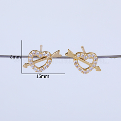 Elegantes pendientes de latón con forma de corazón de Cupido&nbsp;AJ1399