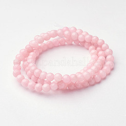 Cuentas mashan naturales redondos del jade hebras&nbsp;X-G-D263-4mm-XS02