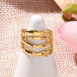 Anelli polsino aperti multistrato in acciaio inossidabile 304 per donna&nbsp;RJEW-Z077-01G-05
