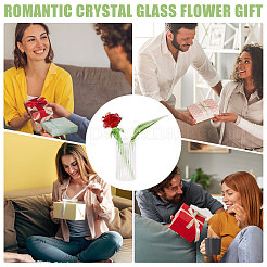 2 Stück Glasblumen-Dekoration&nbsp;AJEW-CO0001-04C