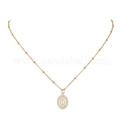 Colgante de la Virgen María con micropavé de latón y circonita cúbica transparente&nbsp;NJEW-JN05988
