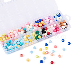 252pcs 14 Farben undurchsichtige Acrylperlen&nbsp;SACR-TA0001-49