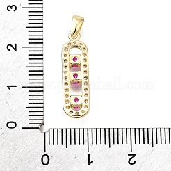 Pendentifs avec zircon cubiques à micro-pavés en laiton&nbsp;KK-V011-30G-C