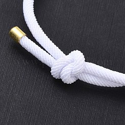 Fabrication de bracelets coulissants en cordon Milan rond en nylon ajustable&nbsp;FB-H001-01G-17