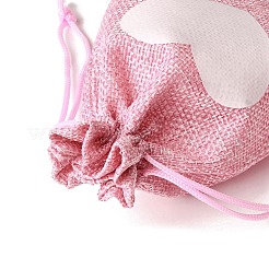 12 Stück 12 Stile Valentinstag bedruckte rechteckige Sackleinen-Verpackungsbeutel&nbsp;X1-ABAG-U006-02C