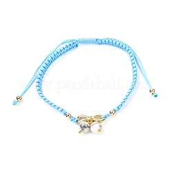 Verstellbare geflochtene Armbänder aus natürlichen Edelsteinen&nbsp;BJEW-JB07026
