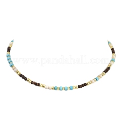 Sets aus Halsketten und Ohrhängern aus synthetischen Türkis- und Kokosnussschalenperlen&nbsp;SJEW-JS01356