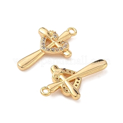 Pendentifs en laiton zircon cubique transparent&nbsp;KK-B160-04G