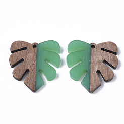 Colgantes de resina y madera de nogal&nbsp;RESI-S358-24