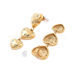Ohrstecker aus 304 Edelstahl mit Mikropavé und klaren Zirkonia&nbsp;EJEW-S226-21G
