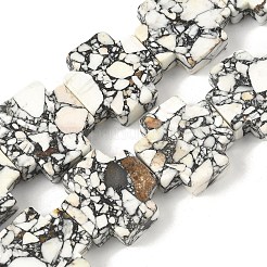 Gefärbten Synthesetürkisfarbenen Perlen Stränge&nbsp;G-M448-A01-03