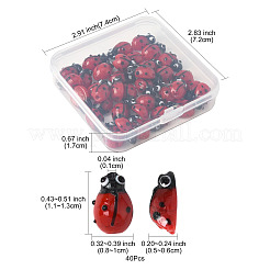 2 filo di perline di vetro fatte a mano a forma di coccinella&nbsp;LAMP-FS0001-53A