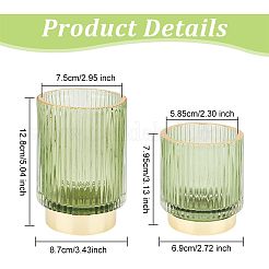 2 Stück Make-up-Pinselhalter aus Glas in 2 Stilen&nbsp;AJEW-OC0003-59